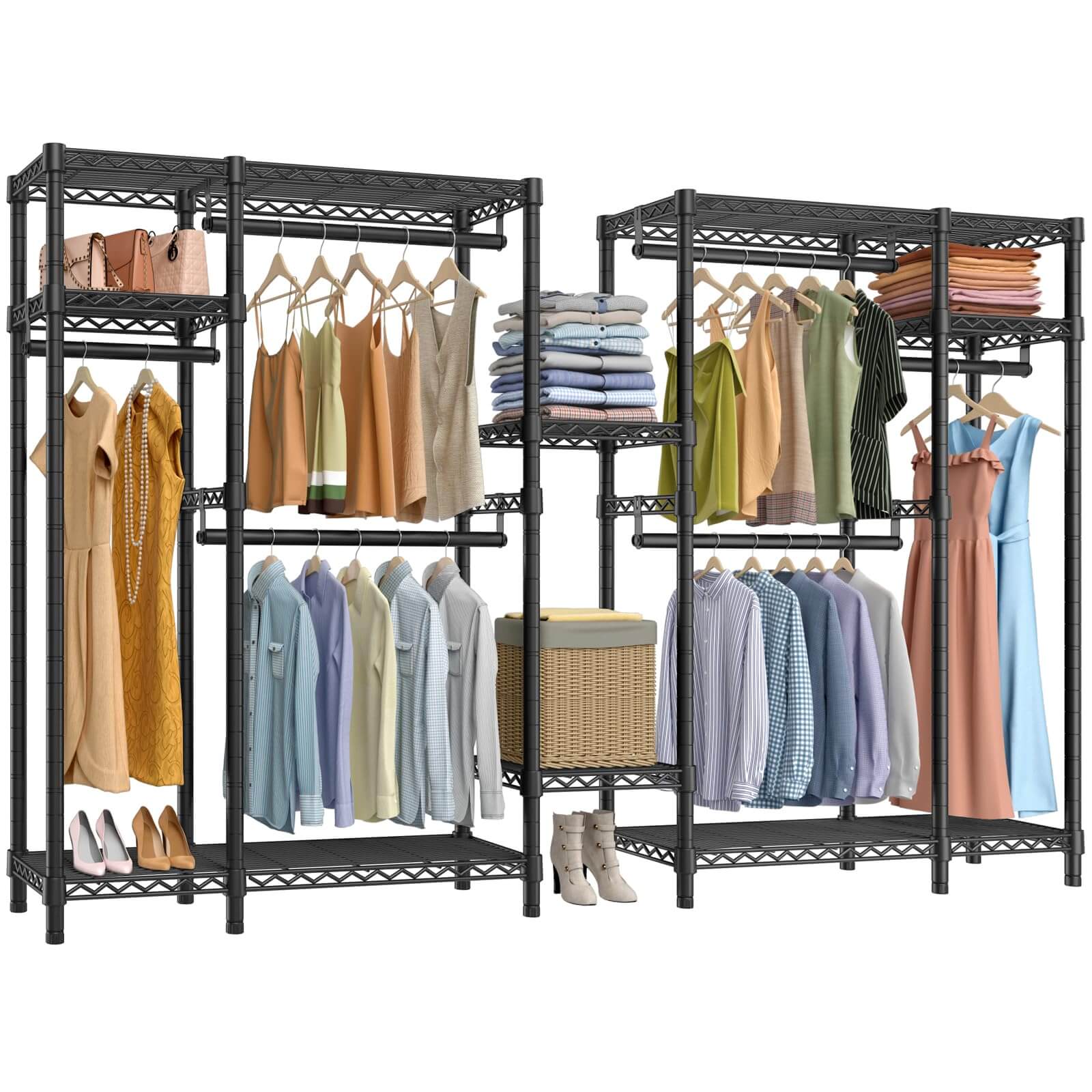 Vipek V2e Wire Garment Rack Heavy Duty Clothes Rack With 6-shelf