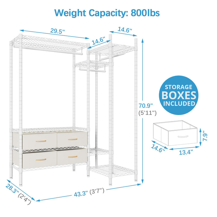 VIPEK L20 Corner Garment Rack