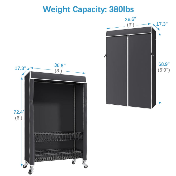 VIPEK Rolling Garment Rack with Cover