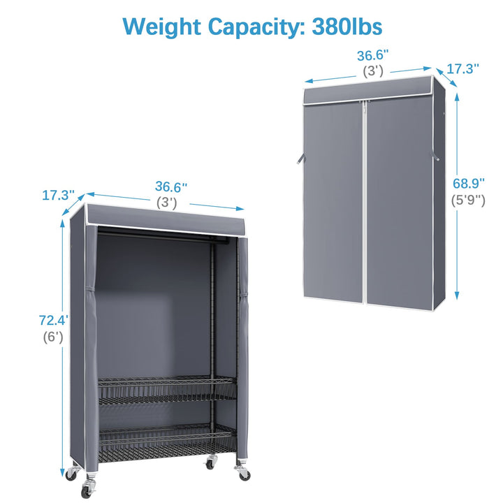 VIPEK Rolling Garment Rack with Cover