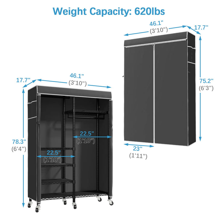 VIPEK R4 Rolling Garment Rack