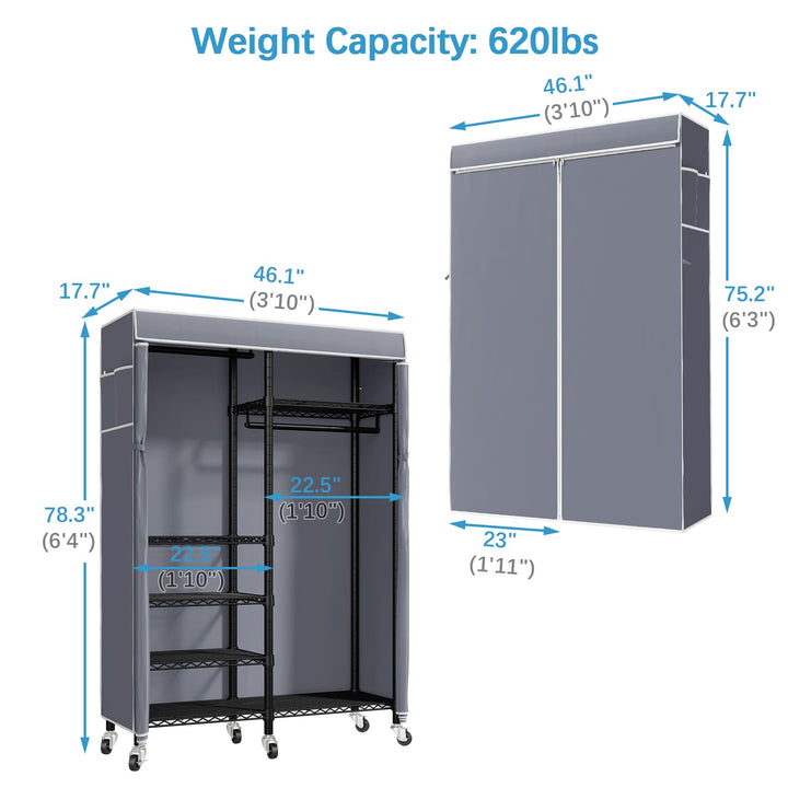 VIPEK R4 Rolling Garment Rack