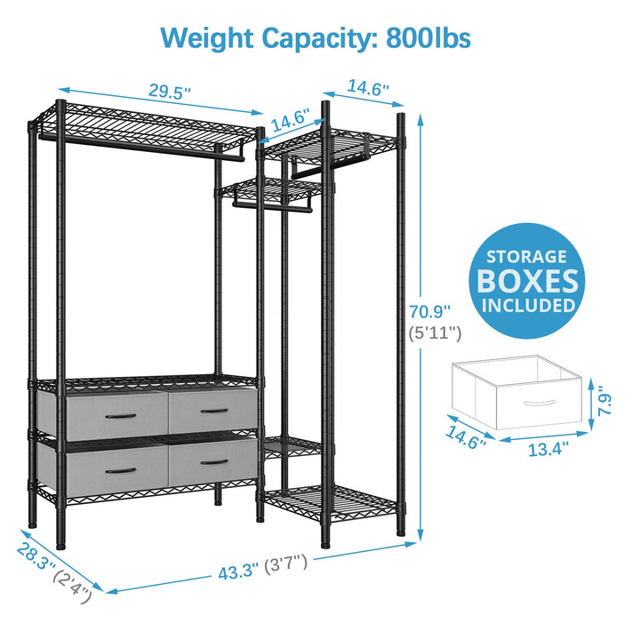 VIPEK L20 Corner Garment Rack