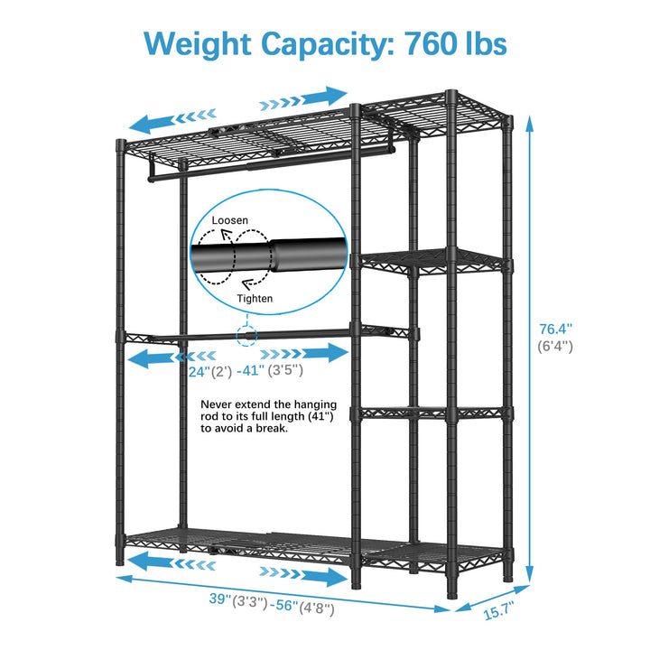 VIPEK X2 Expandable Garment Rack