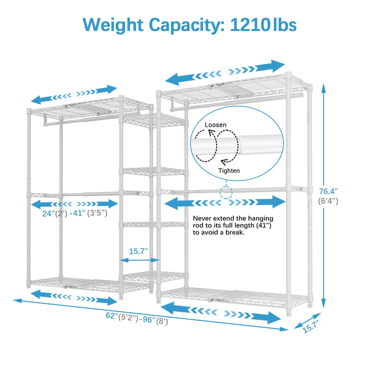 VIPEK X3 Expandable Garment Rack